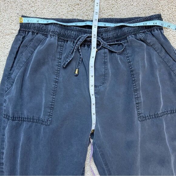 THREAD & SUPPLY Pull On Jogger Pants Linen Blend Elastic Waist Vintage Black M - Picture 8 of 9